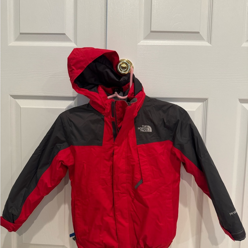 The North Face Kids Red and Black Puffer Jacket
